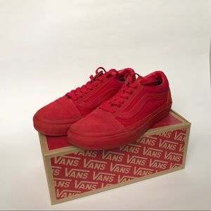vans red monochrome